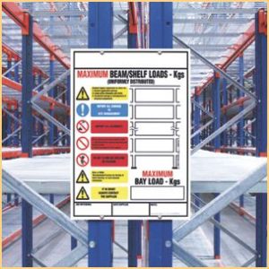 Manufacturing Signs indoor warehouse beam shelf caution signs 300x300